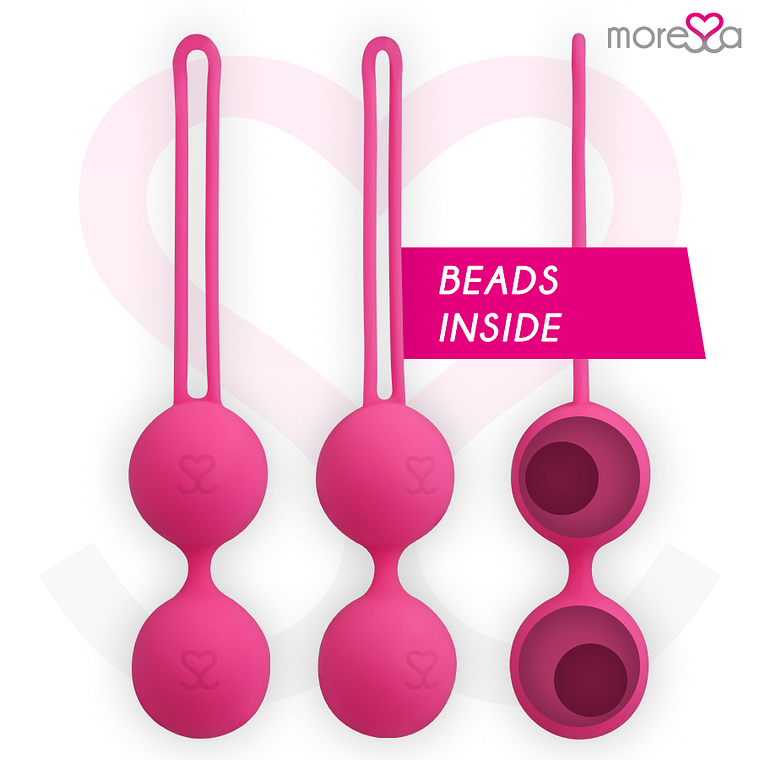 Bolas de Kegel Moressa Osian Dois Rosa 101g Silicone Premium 6