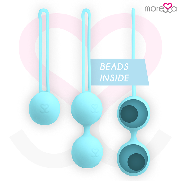 Bolas de Kegel Moressa Osian Dois Turquesa 101g Silicone Premium 4