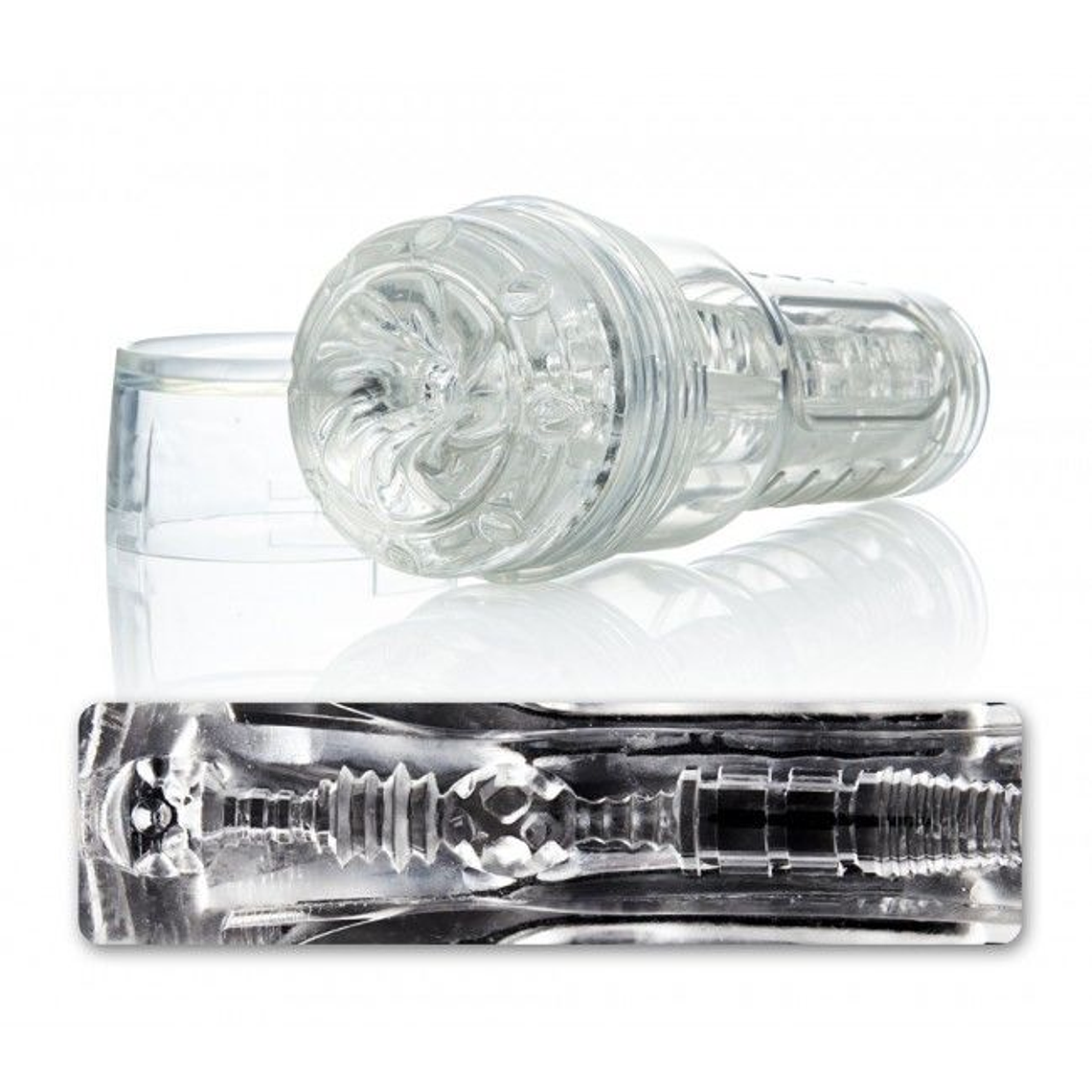 Masturbador Fleshlight Go Torque Ice Transparente Compacto 17,8cm 2