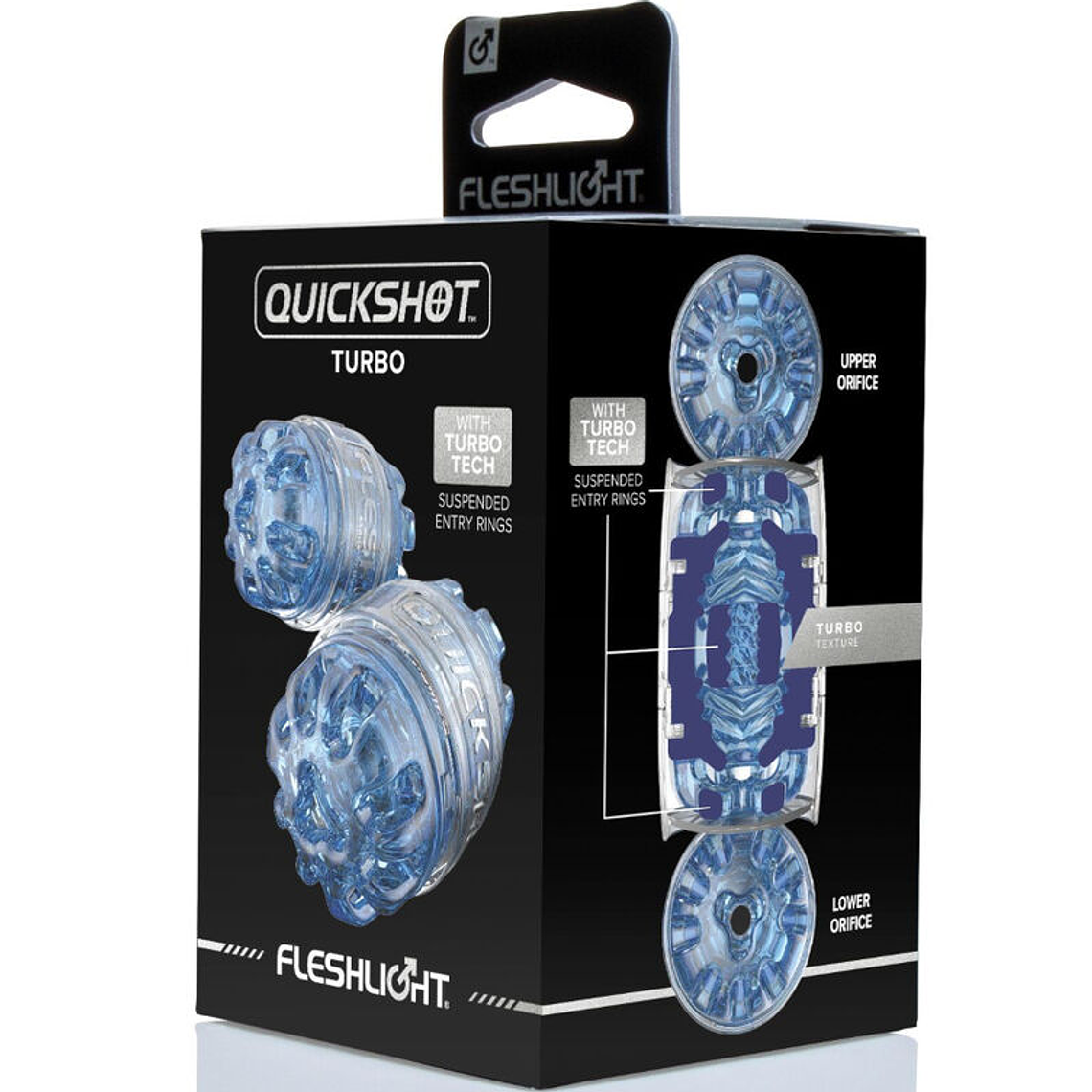 Masturbador Fleshlight Quickshot Turbo Azul Gelo Sucção 7