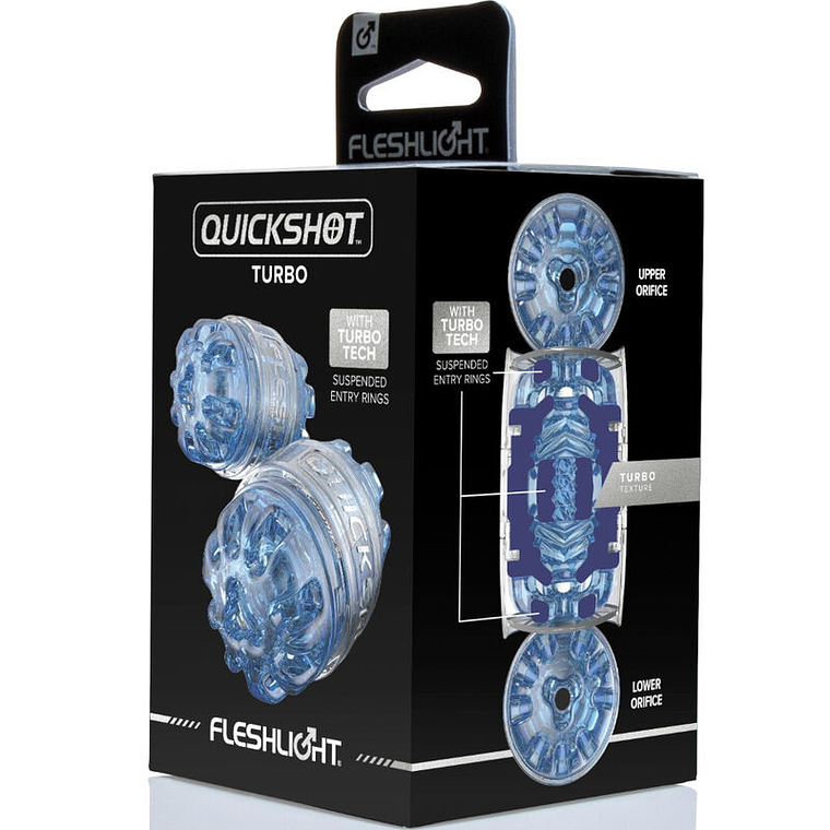 Masturbador Fleshlight Quickshot Turbo Azul Gelo Sucção 7