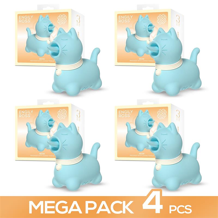 Meow Engily Ross Pack de masseurs de langue (lot de 4) - 10 fonctions 1