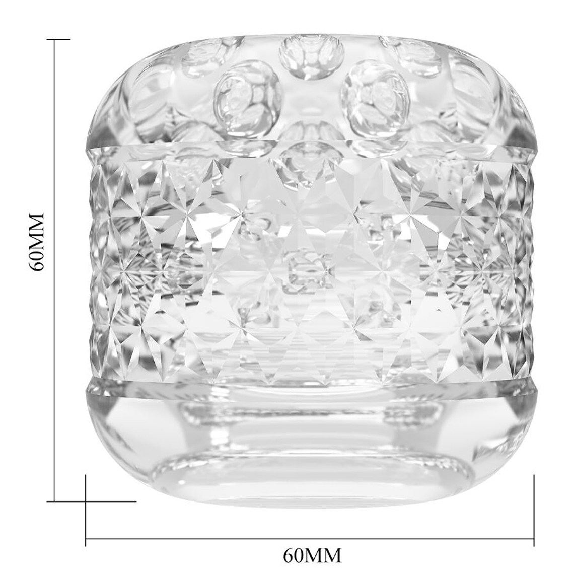 Masturbador transparente de doble entrada Cole Pretty Love 7