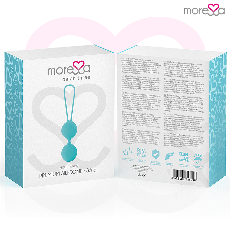Bolas de Kegel Moressa Osian Três Turquesa 85g Premium 8