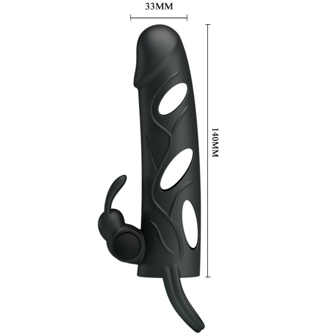 Capa de Silicone Pretty Love 14cm com Vibração e Coelho 8