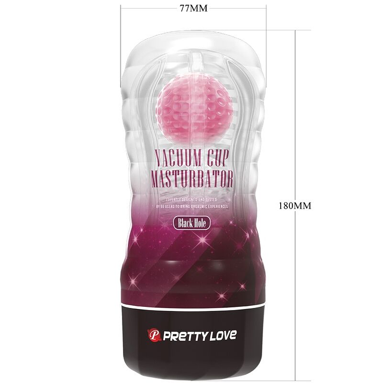 Masturbador Rosa Pretty Love Copo com Bolas Rotativas 6