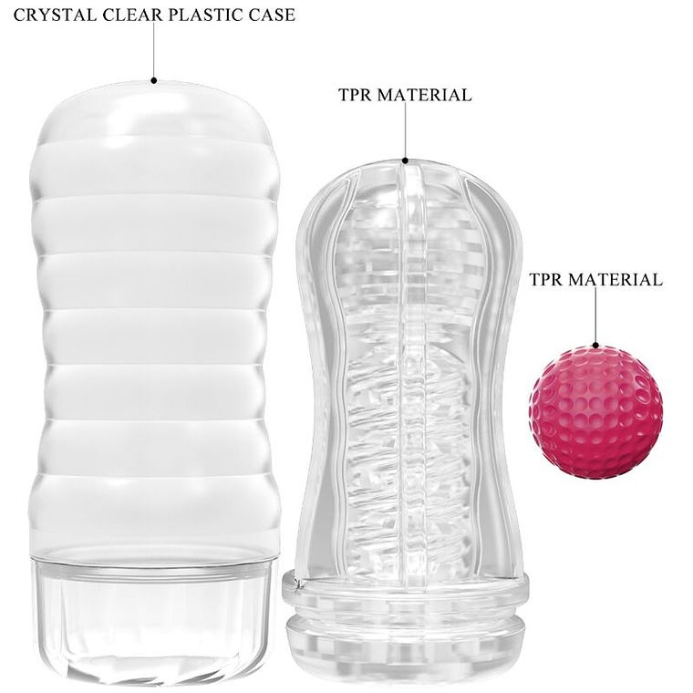 Masturbador Rosa Pretty Love Copo com Bolas Rotativas 9