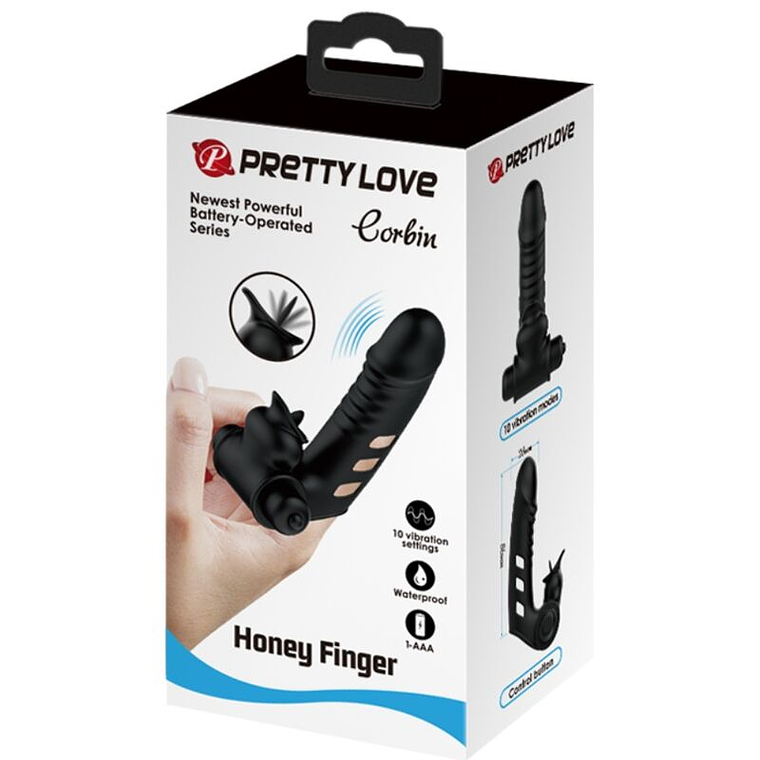 Vibrador de Dedo Corbin Pretty Love Preto 10 Funções 8
