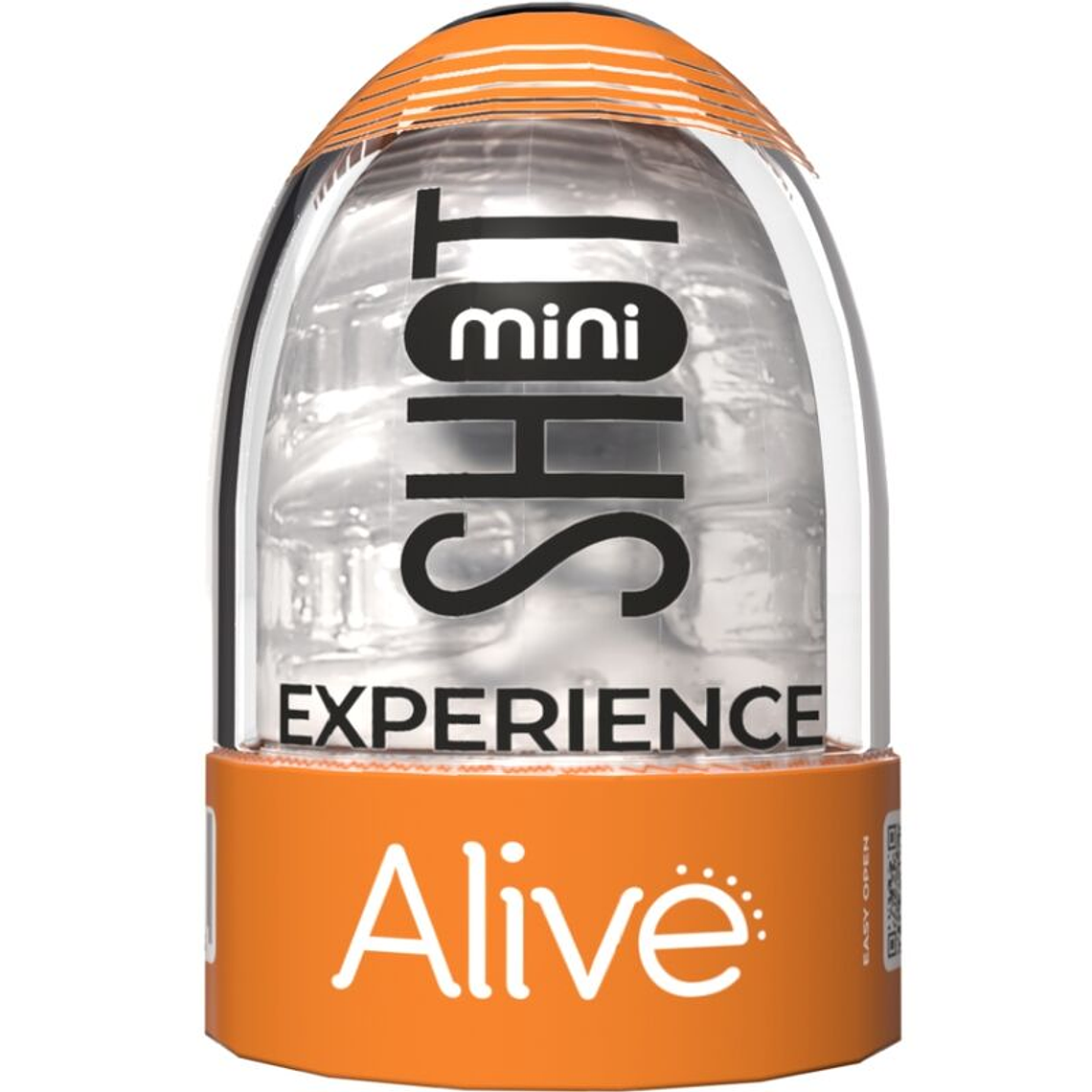 Mini Masturbador Shot Experience Alive Transparente 8,5cm 5