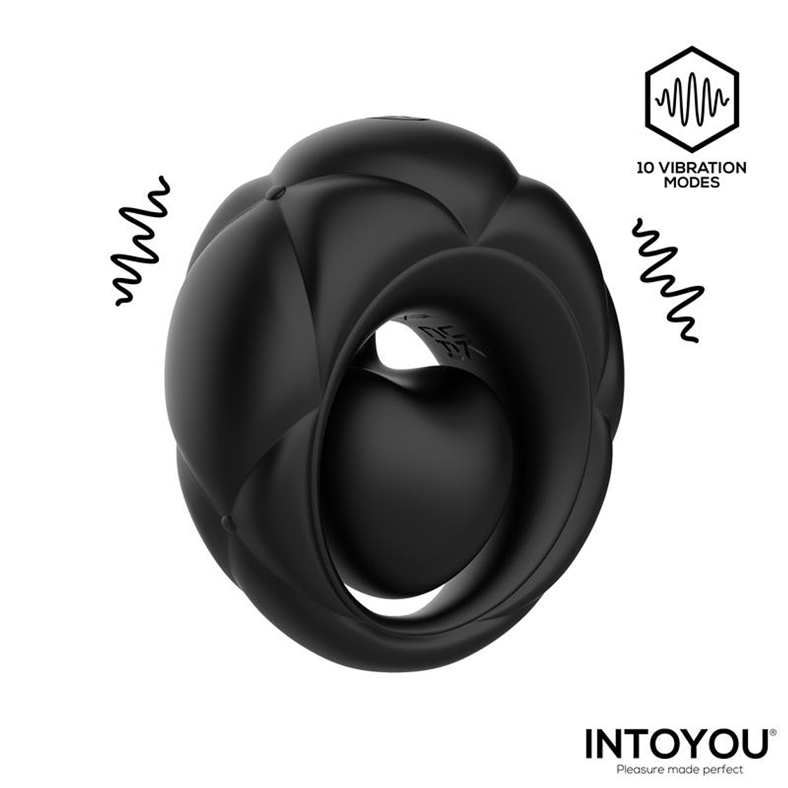 Anneau pénien Torus Intoyou avec 10 modes et télécommande USB 2