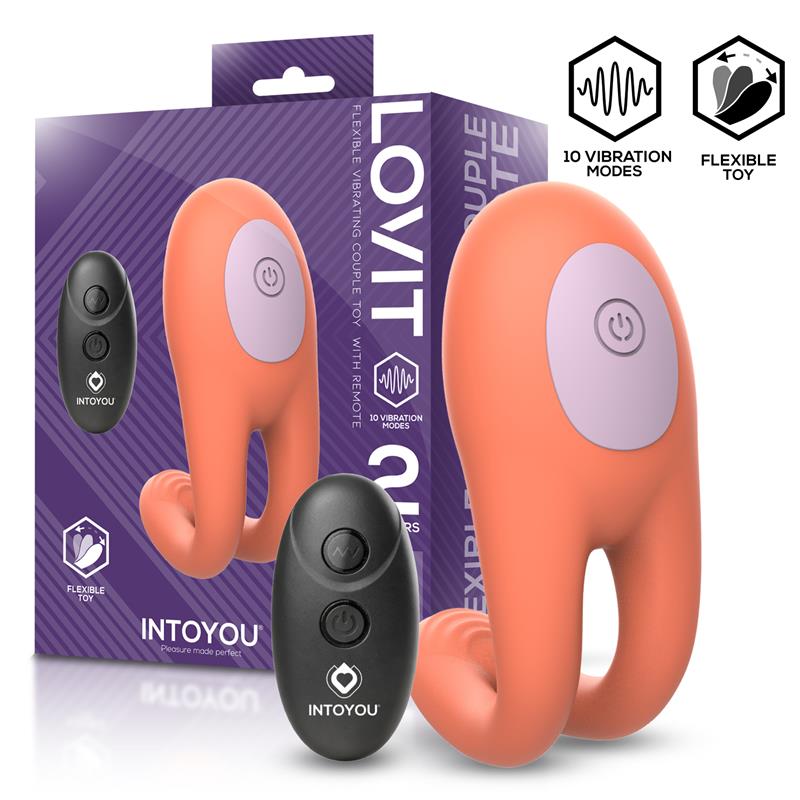 Jouet pour couples Lovit Intoyou, flexible, 2 moteurs, 10 modes