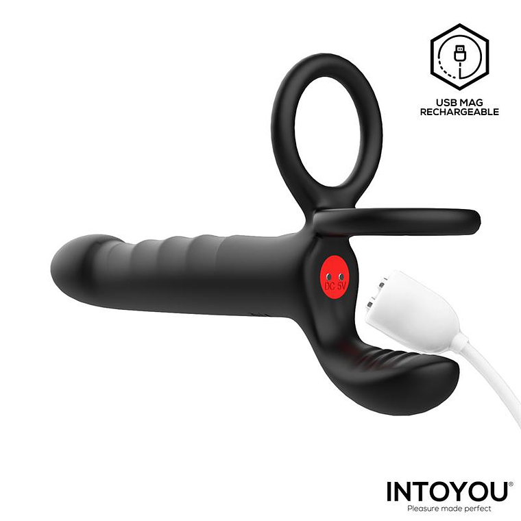 Intoyou Magnor Double Ring Dildo and Testicle Stimulator with 10 Modes 4