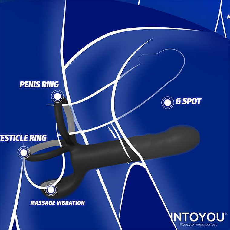 Intoyou Magnor Double Ring Dildo and Testicle Stimulator with 10 Modes 5