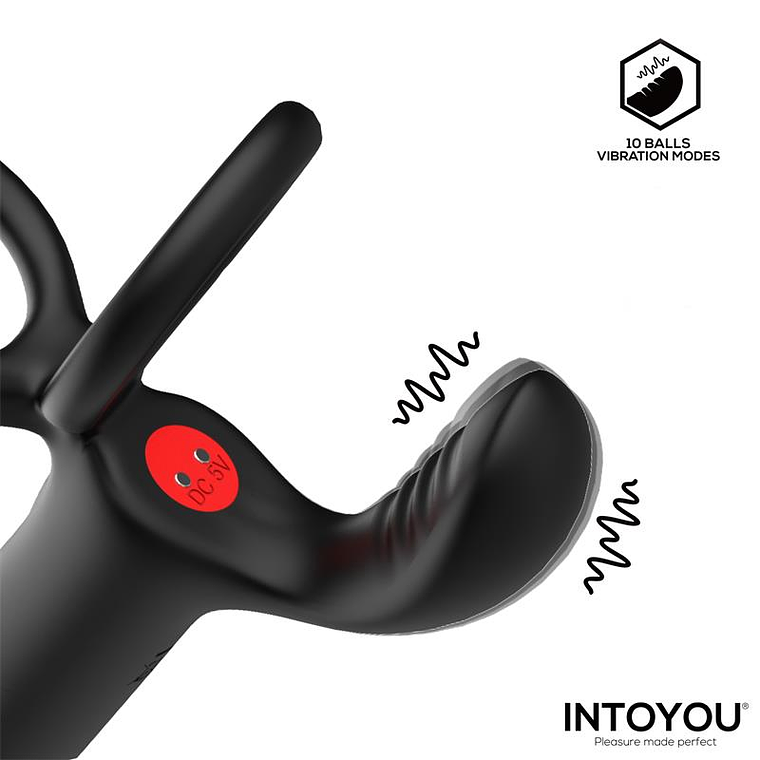 Intoyou Magnor Double Ring Dildo and Testicle Stimulator with 10 Modes 8