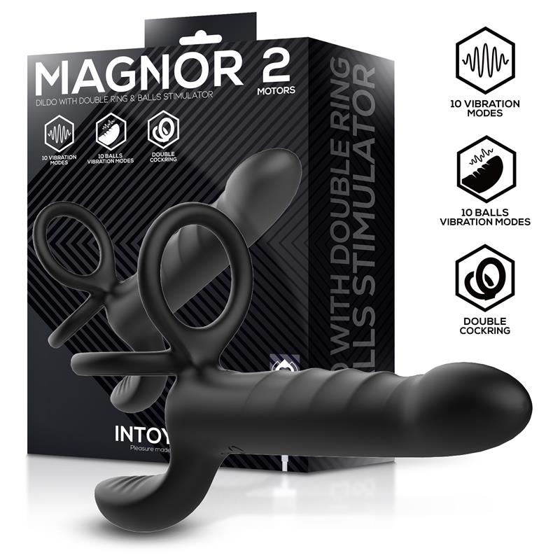 Dildo Magnor Intoyou Duplo Anel e Estimulador Testículos 10 Modos