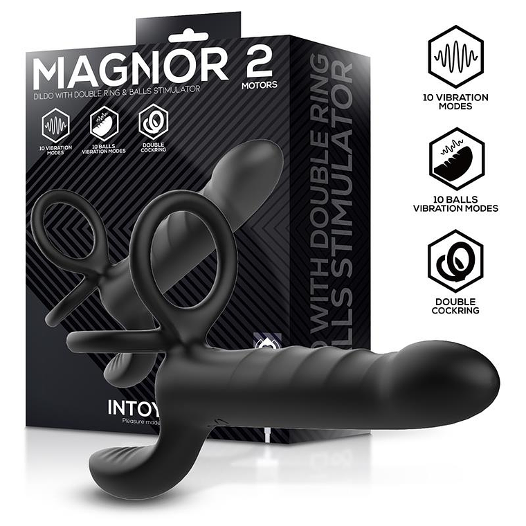 Intoyou Magnor Double Ring Dildo and Testicle Stimulator with 10 Modes 1