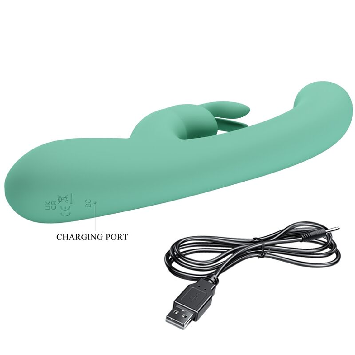Vibrador Coelho Lamar Pretty Love Ponto G Verde 10+9 Modos 7