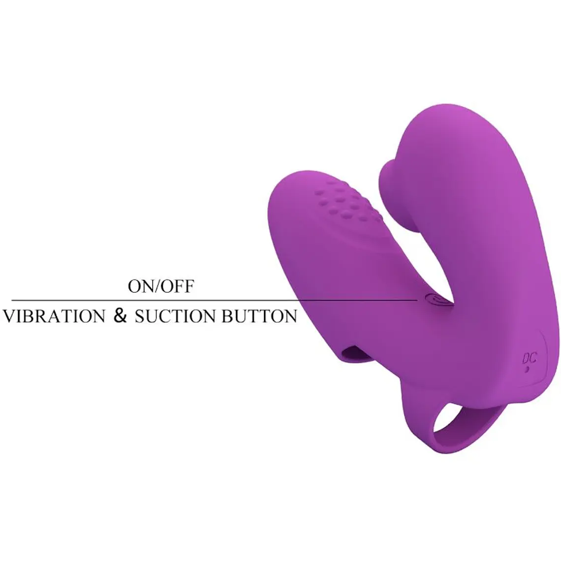 Vibrador de Dedo Athena Pretty Love 7+7 Modos Roxo 6