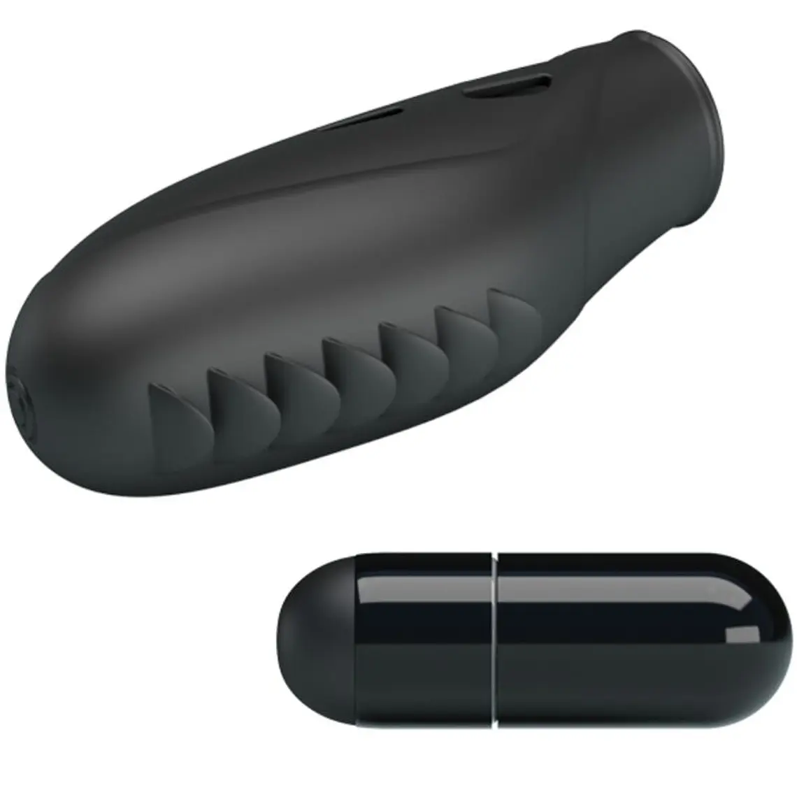 Vibrador de Dedo Gilo Pretty Love Silicone Preto 5