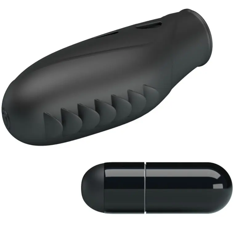 Vibrador de Dedo Gilo Pretty Love Silicone Preto 5