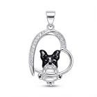 Dije Bull Dog Plata 925 + Cadena Plata 925 1