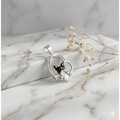 Dije Bull Dog Plata 925 + Cadena Plata 925