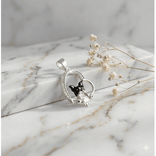 Dije Bull Dog Plata 925 + Cadena Plata 925