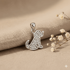  Dije Perrito Plata 925 + Cadena plata 925