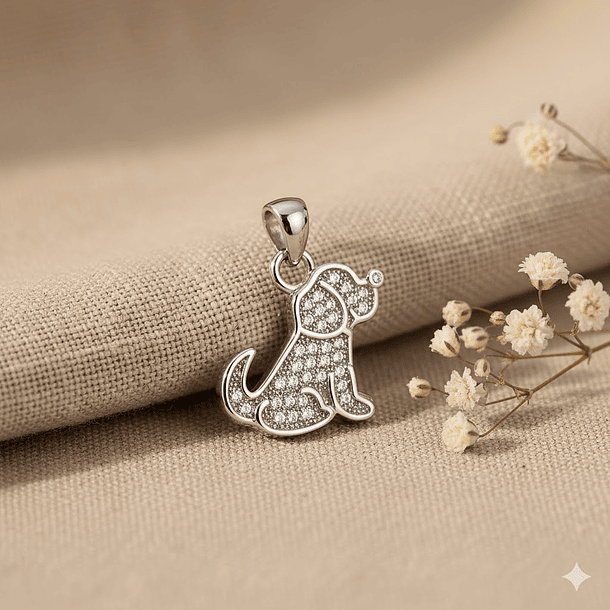  Dije Perrito Plata 925 + Cadena plata 925 2