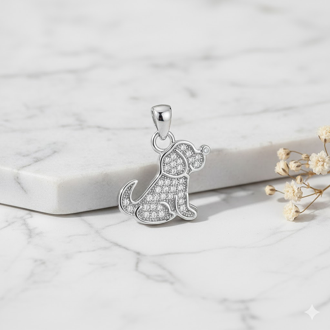  Dije Perrito Plata 925 + Cadena plata 925 3