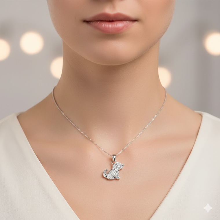  Dije Perrito Plata 925 + Cadena plata 925 4