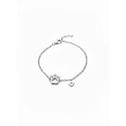 Pulsera Patita corazon Plata 925 + Cadena 925 1