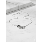 Collar de Patitas en corazon Plata 925  2