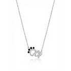 Collar de Patitas en corazon Plata 925  1