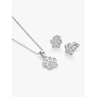 Conjunto Patita ( Aros + Dije + Cadena) Plata 925 1