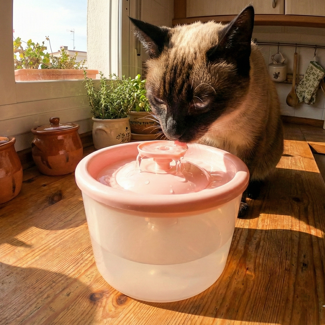 Fuente Bebedero Cuadrado para mascota Basica 4