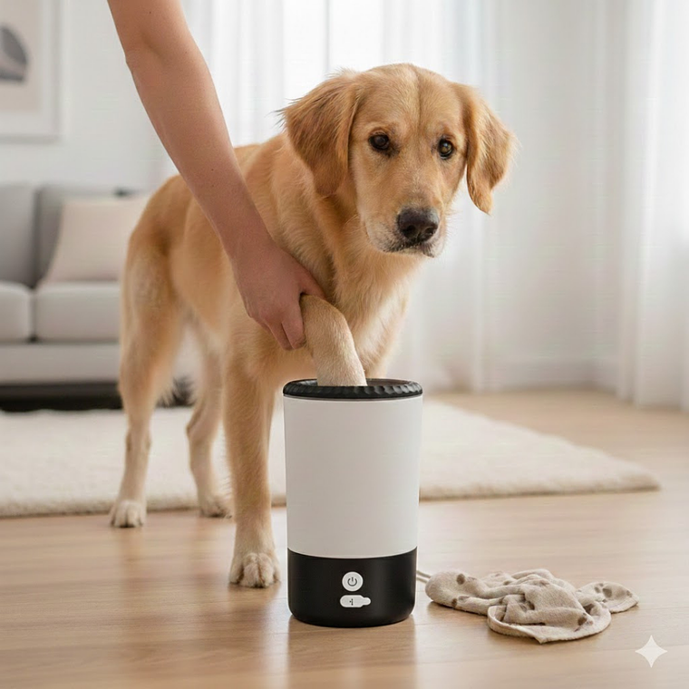 Limpiador de Patas Automático + Envío Gratis  — Patas limpias, masajeadas y sin lodo en casa  5