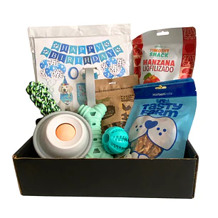 Birthday Box Mascotas — Todo para su cumple en una sola caja: snacks y juguetes — Envío Gratis
