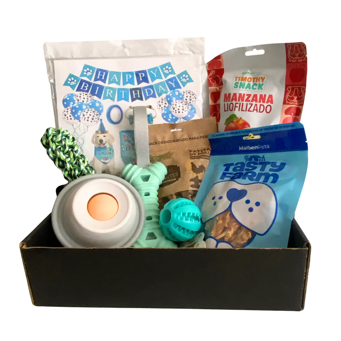 Birthday Box Mascotas — Todo para su cumple en una sola caja: snacks y juguetes — Envío Gratis 2