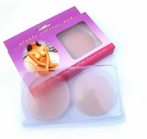 Cubre Pezón De Silicona Parche Adhesivo 1 Par Beige Claro