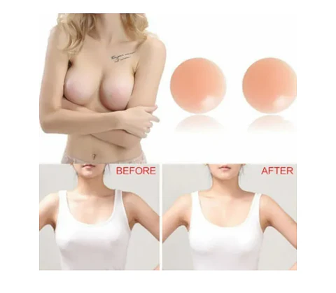 Cubre Pezón De Silicona Parche Adhesivo 1 Par Beige Claro