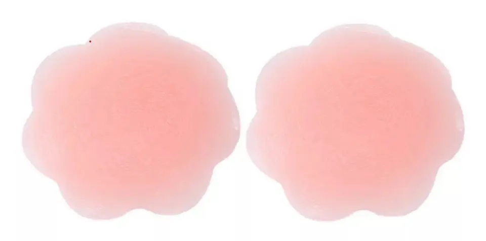 Cubre Pezón De Silicona Parche Adhesivo 1 Par Beige Claro 3