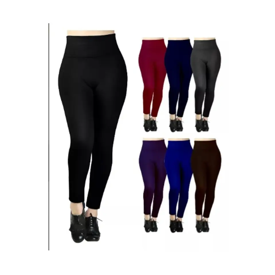 Calza Panty Leggins Polar Mujer Cintura Alta Elastizada 1