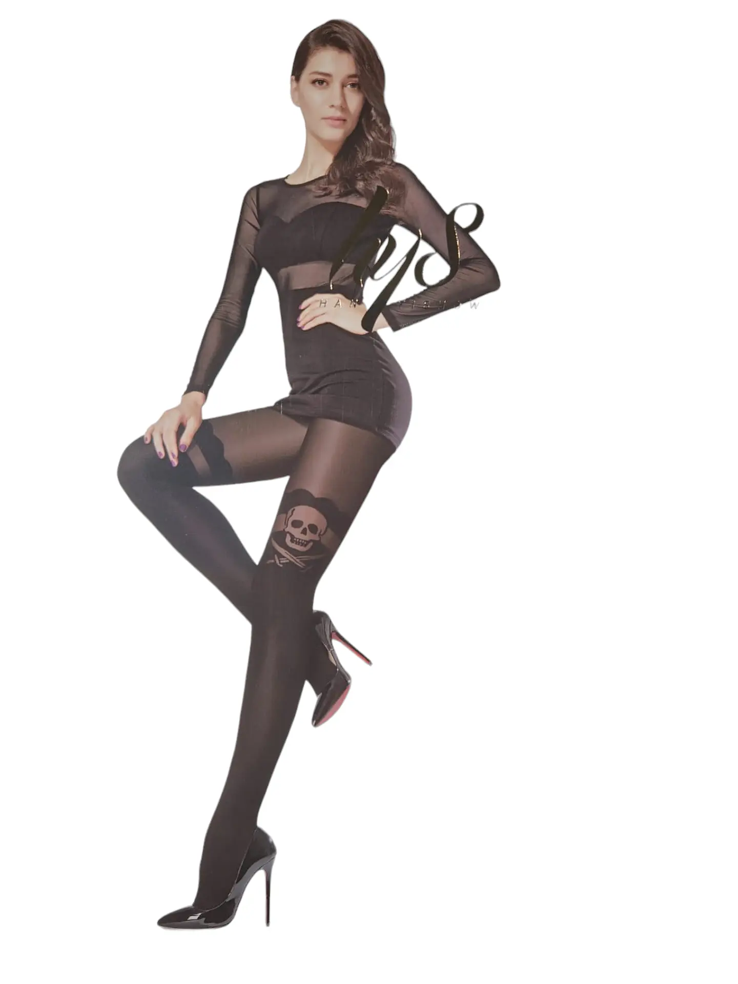 Panty Medias Completas Lisas Con Diseño 1