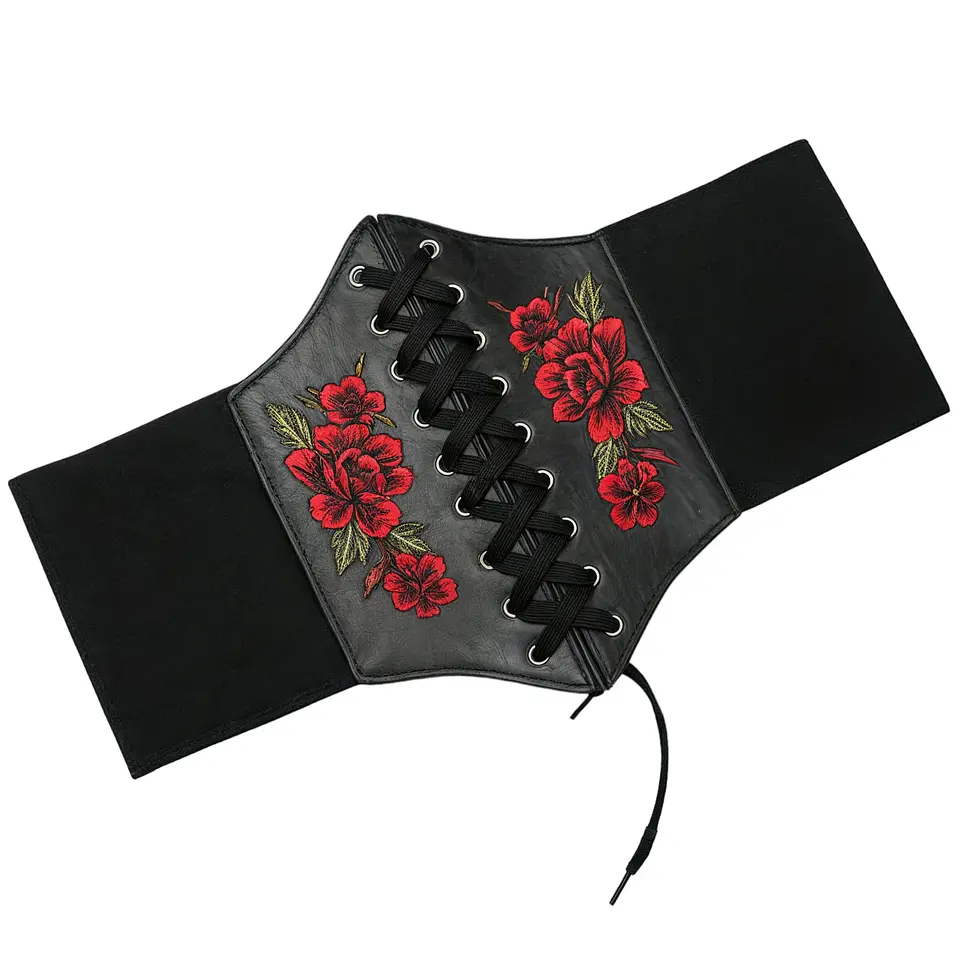 Corsé De Cinturilla Negro y Rojo 1