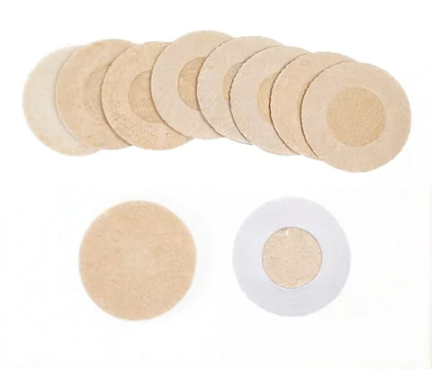 10 Pezoneras Parches Cubre Pezón Adhesivas Tapas Invisibles Beige