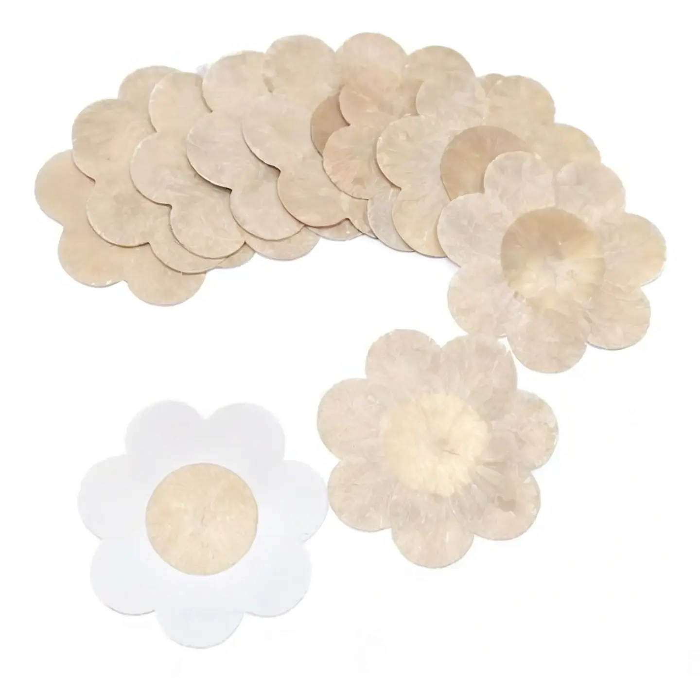 10 Pezoneras Parches Cubre Pezón Adhesivas Tapas Invisibles Beige 3