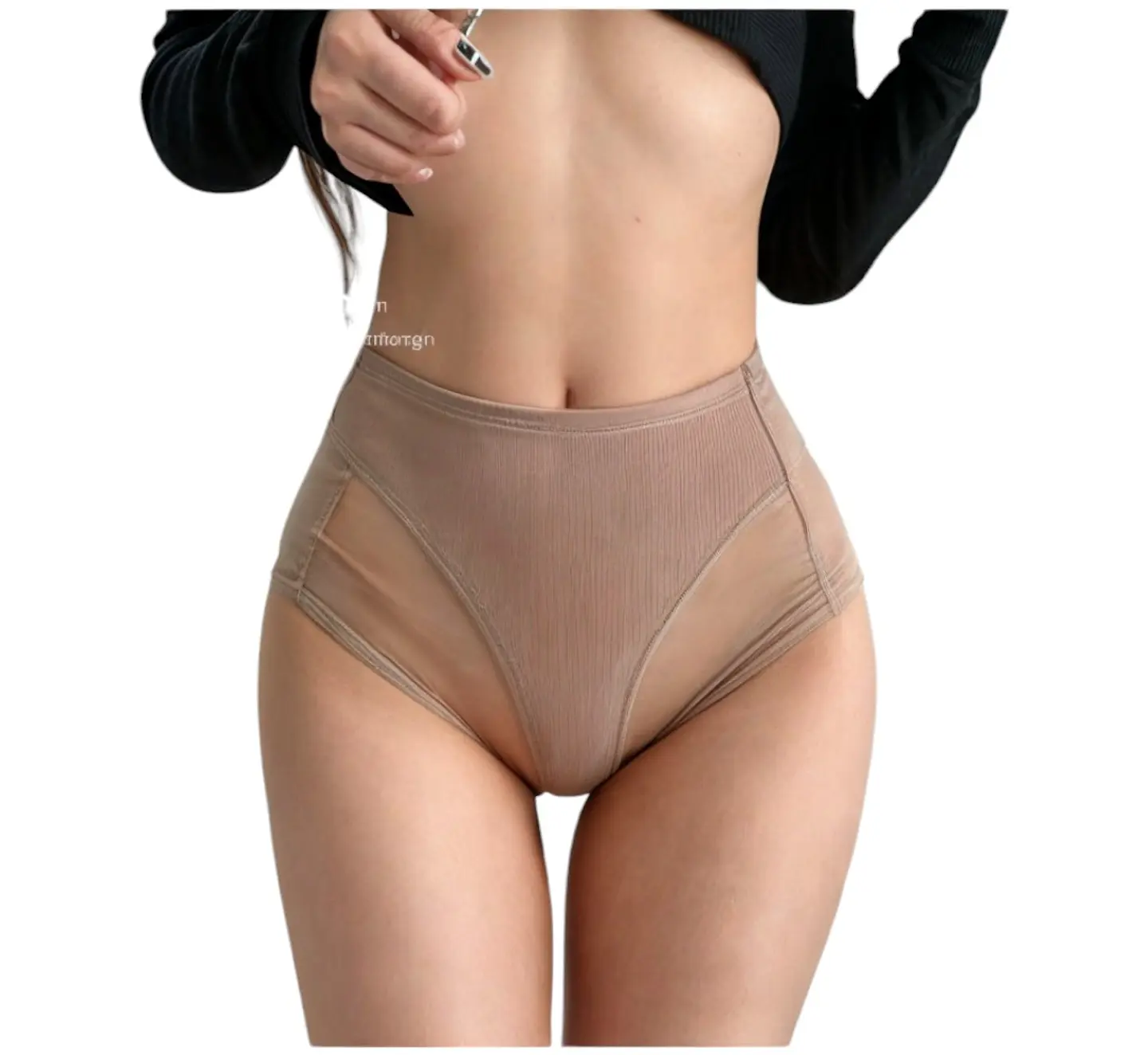 Calzón Tiro Alto Control De Abdomen Efecto Tanga Elasticado 4