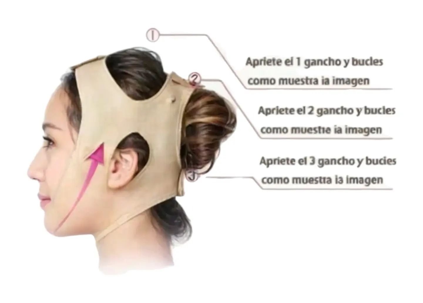 Mentonera Faja Reductora Anti Arruga Papada Cachete Mejilla 3