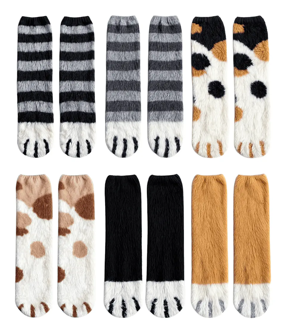 Pack 12 Calcetines Polar Modelo Pata De Gato 2